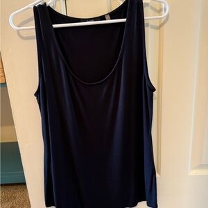 Tahari Blue Sleeveless Tank Top